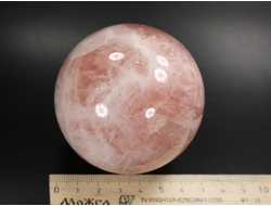 Шар Розовый кварц, Мадагаскар (70 мм, 486 г) №35382