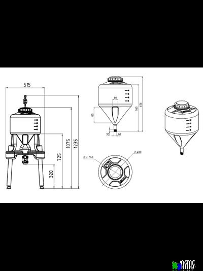 Емкость ЦКТ 35 л с подставкой (комплектация стандарт)