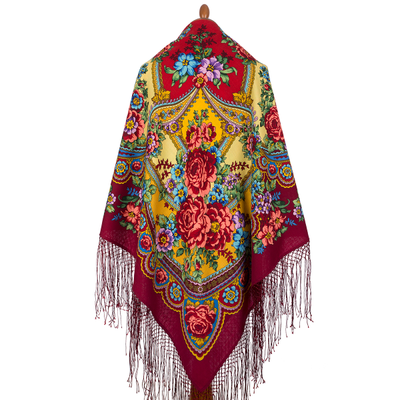 Павловопосадский платок Времена года. Лето 707-6