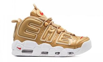 Nike Air More Uptempo Supreme 96 Золотые с белым