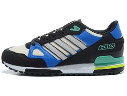 Кроссовки Adidas ZX750 Black Blue Green