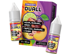 DUALL TANDEM SALT (STRONG) 30ml - КОЛА / АНАНАС / ЛАЙМ & ПЕРСИК / АНАНАС / СЛИВА