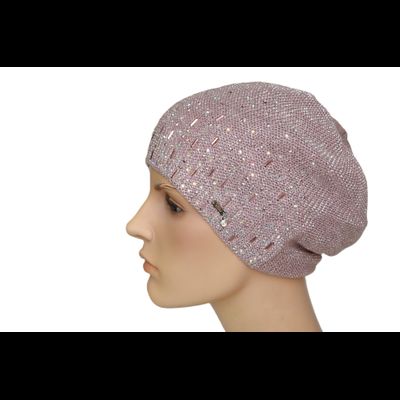 Берет Vizio демисезонный со стразами розовый