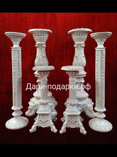 Подсвечник античный 45*20см   1,6 кг   полистоун Россия  1770-013060
