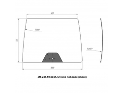 Стекло лобовое кабинное JM-244 Kpl (Люкс "А")/JM-354