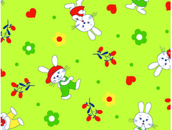 Фланель ш.75, рис. Милый зайка