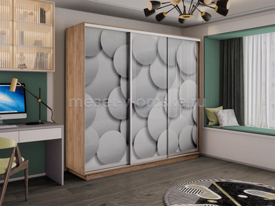 Шкаф-купе Трио-фото (Шары) 1800*450*2200