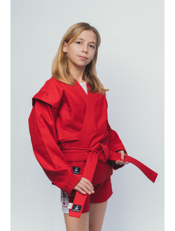 Куртка для самбо ВФС BRAVEGARD Победа Junior красная