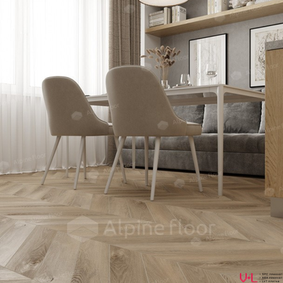 Кварцвиниловая плитка Alpine Floor Сhеvrоn LVТ Дуб Синистра ЕСО 20-6 43 класс толщина 2.5 мм с фаской клеевая 1.9736 м2