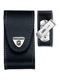 Чехол черный кожаный