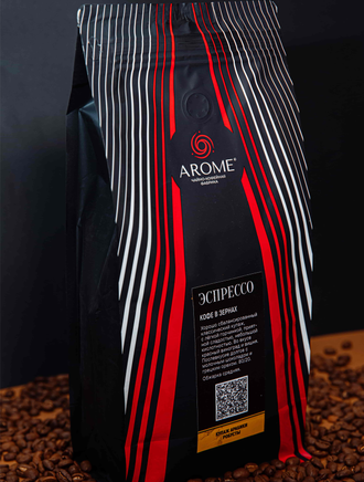 Кофе в зернах средней обжарки 1 кг Арабика 80% Робуста 20% AROME ESPRESSO (Эспрессо)