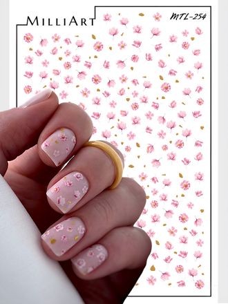 Слайдер-дизайн MilliArt Nails Металл MTL-254 Золото
