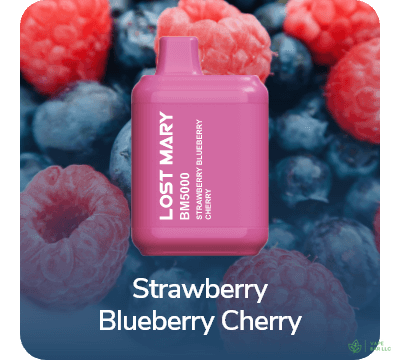 Одноразовая электронная сигарета LOST MARY BM5000, 2%, 14 мл, 650 мАч, 5000 затяжек (Strawberry Blueberry Cherry)