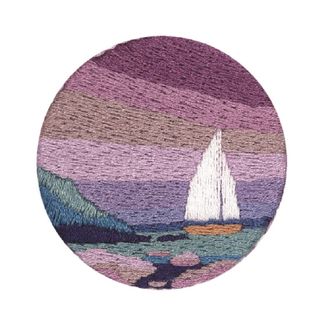 Набор для вышивания PANNA Живая картина Брошь, Морской закат, JK-2148