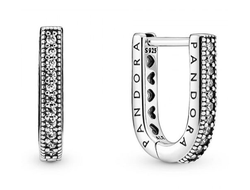 Серьги Пандора хупи с логотипом Артикул: 299488C01