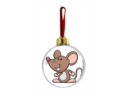 Новогодний ёлочный шар "Крыса" №8