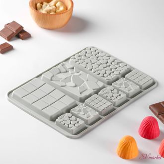 Форма для шоколада силиконовая «Шоколадное ассорти»