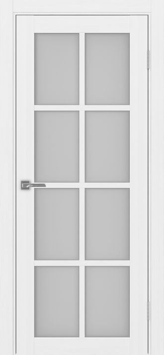 Межкомнатная дверь "Турин-541" белый монохром (стекло сатинато)