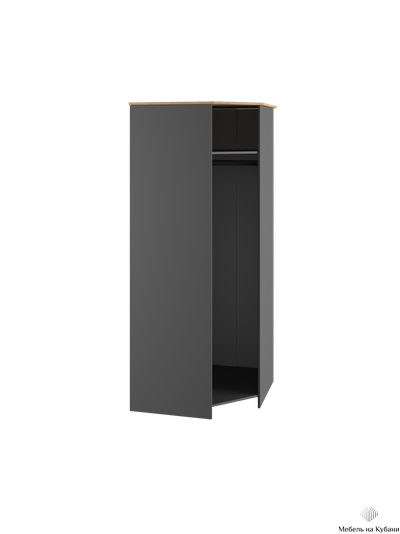Теодора Шкаф угловой Графит/Дуб крафт
