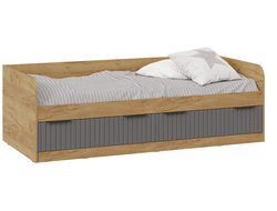 Детская ХИЛТОН - Кровать комбинированная (900) Тип 1 Дуб Крафт золотой/Графит матовый