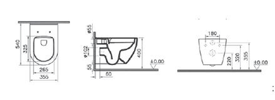Комплект: подвесной безободковый унитаз Vitra Mia Round, с сиденьем с микролифтом, инсталляцией и кнопкой Root Round, хром глянцевый 9873B003-7201