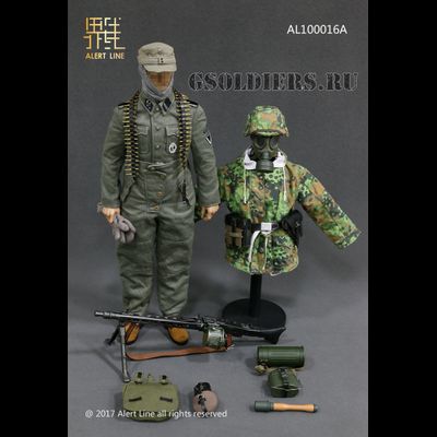 Немецкий пулеметчик - КОМПЛЕКТ ЭКИПИРОВКИ 1/6 WWII SS MG42 Machine Gunner Equipment Set AL100016A - ALert Line (БЕЗ ТЕЛА И ГОЛОВЫ)