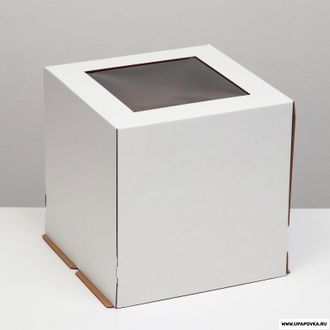 Коробка для торта с окном 30 х 30 х 30 см