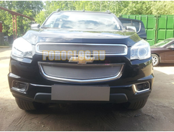 Защита радиатора Chevrolet Trailblazer 2013- (2 части) chrome PREMIUM