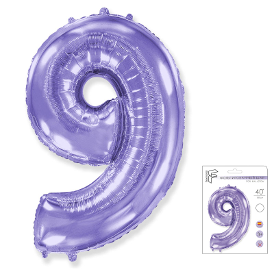 Цифра фольгированная Лиловая 102 см.