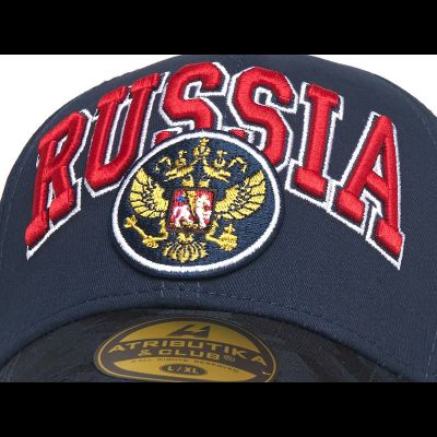 Бейсболка РОССИЯ черно-синяя (55-58) 101544