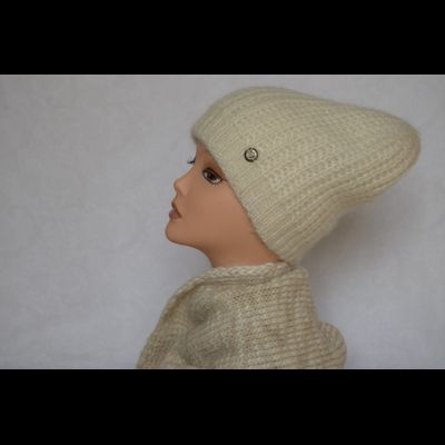 Шарф капюшон вязаный женский Vizio S 141 S 8 бежевый