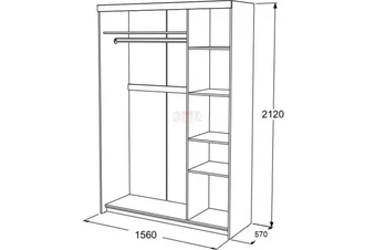 Шкаф-купе 3-х дверный  Ольга 19