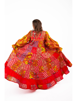 Лоскутное платье в русском стиле "Вечерний Звон"