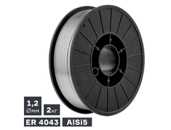 Проволока сварочная MIG, алюминий ER 4043 (AlSi5), Ø 1,2 мм, 2 кг