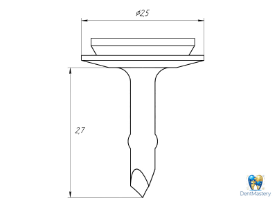 Пин безударный 2,7 мм