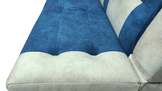 Кухонный ДИВАН "ФОРУМ-10", Синий/Слоновая кость