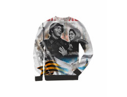 Свитшот 3D с полной запечаткой на 9 Мая, День Победы Спасибо Бабушке и Деду!