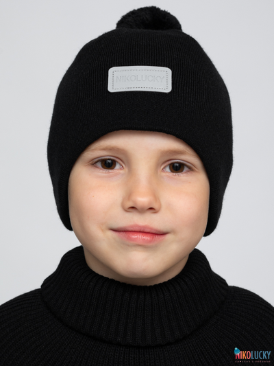 Шапка 24201-02 х/б подклад, черный 54-56