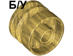 ! Б/У - Wheel 18mm D. x 14mm with Pin Hole, Fake Bolts and Shallow Spokes, Pearl Gold (55981 / 4495991 / 6054532 / 6109685) - Б/У