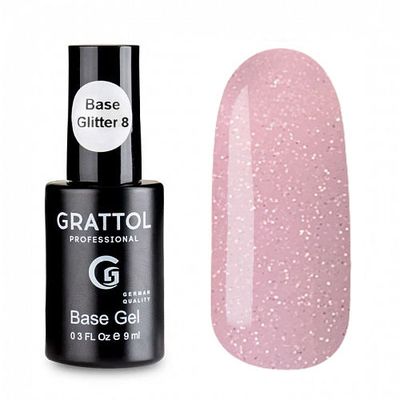 База Grattol для гель-лака Glitter 8 ( 9 мл ) GTGB8