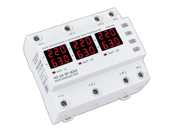 Реле защиты по напряжению и току трехфазное 63 А, 230 В - RostokElectro - 46-335