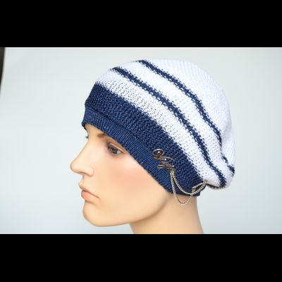 Берет в морском стиле Vizio  5038 сине - белый