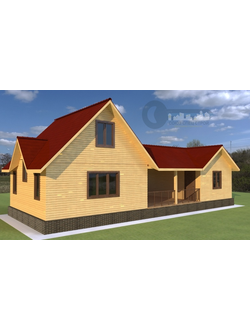 Д-22 ДАЧНЫЙ ДОМ ИЗ БРУСА:ГАБАРИТНЫЕ РАЗМЕРЫ: (15Х6М), ОБЩАЯ ПЛОЩАДЬ: 114М²