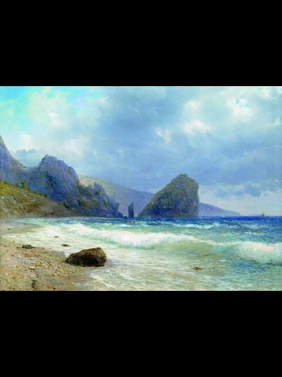 Картина обогреватель, репродукция Льва Лагорио Скалы Дива и Монах