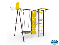 Детский уличный металлический комплекс 6.1 ультрамарин + гнездо 60 см