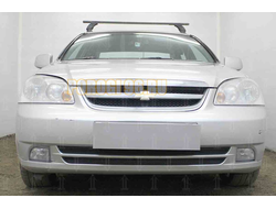 Защита радиатора Chevrolet Lacetti седан 2004-2013 (2 части) black
