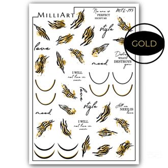 Слайдер-дизайн MilliArt Nails Металл MTL-195