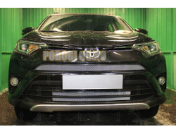 Защита радиатора Toyota Rav4 2015-2019 chrome верх