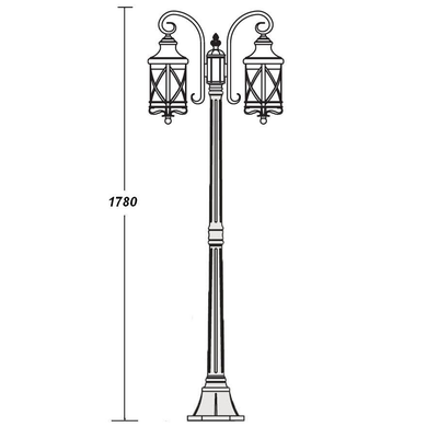 Садово-парковый светильник серии  Lucerna 2 bg(178см)