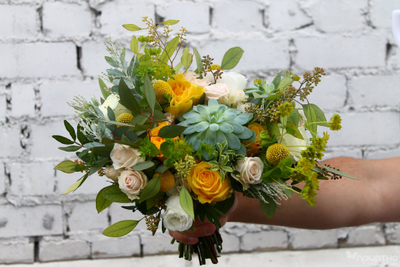 Букет невесты & Бутоньерка № 1323